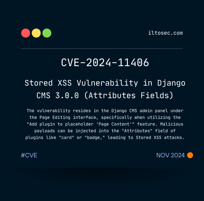 djangocms-attributes-field 3.0.0 Stored XSS Vulnerability